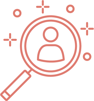 logo représentant une loupe ciblant une silouhette de personnage.